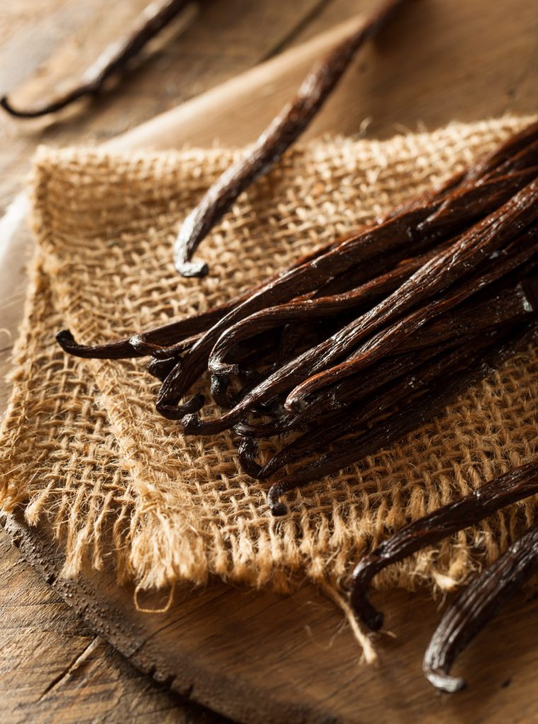 Raw Organic Vanilla Beans Ready to Cut